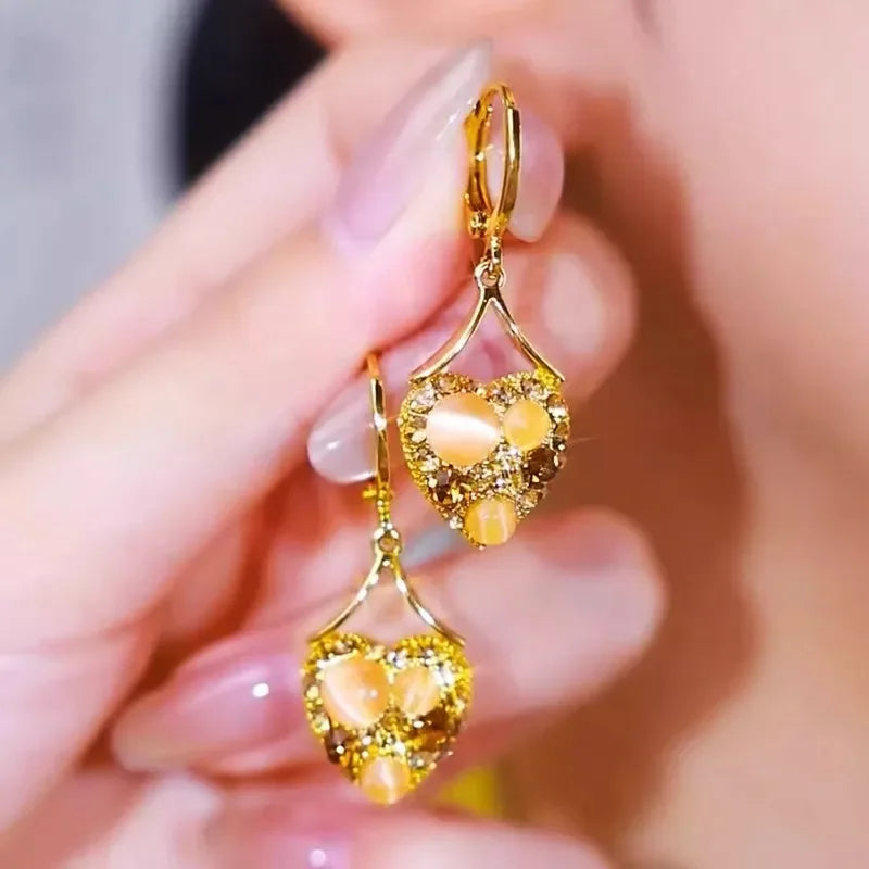 Golden Heart Earrings