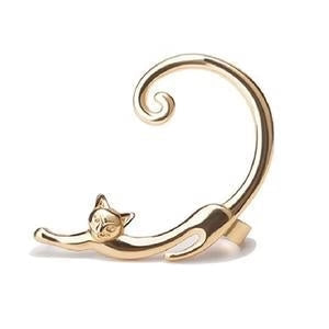 Silver Whisker Charm Earrings | Gold