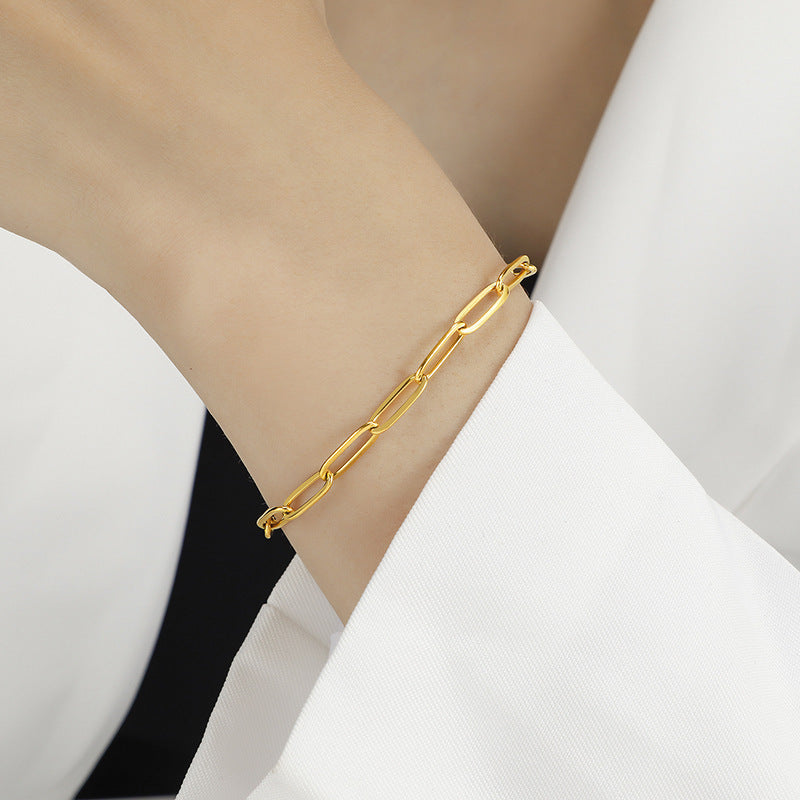 Venice Link Bracelet | White Gold