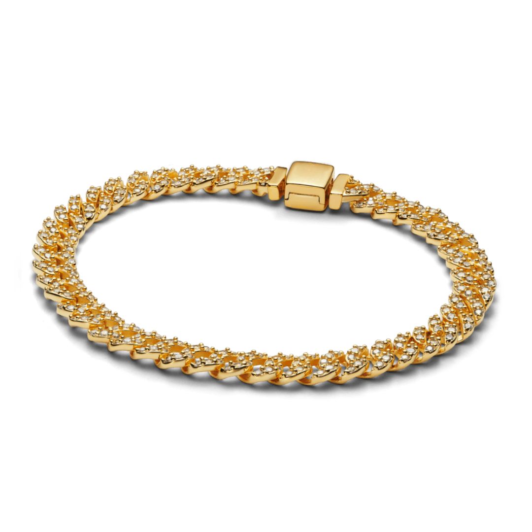 Cubo™ | Gold Moissanite Cuban Bracelet