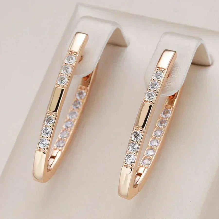 Exquisite Zirconia Earrings | White Gold