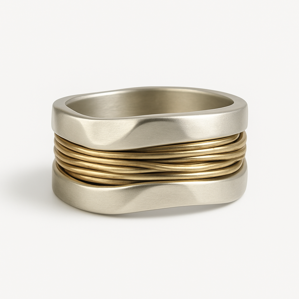 Sofia™ | Women’s Silver and Gold Wire Ring
