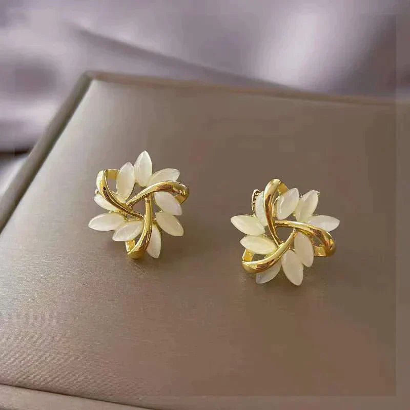 Lila™ | Women’s Elegant White Opal Earrings