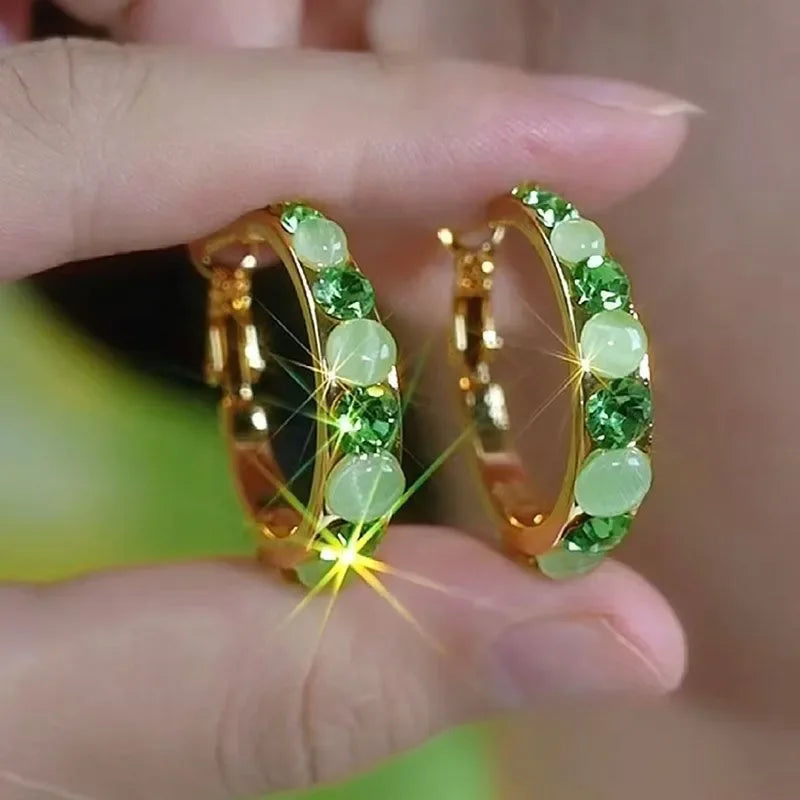 Green Diamond Earrings