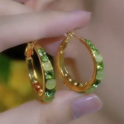 Green Diamond Earrings