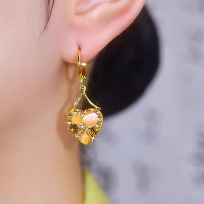Golden Heart Earrings