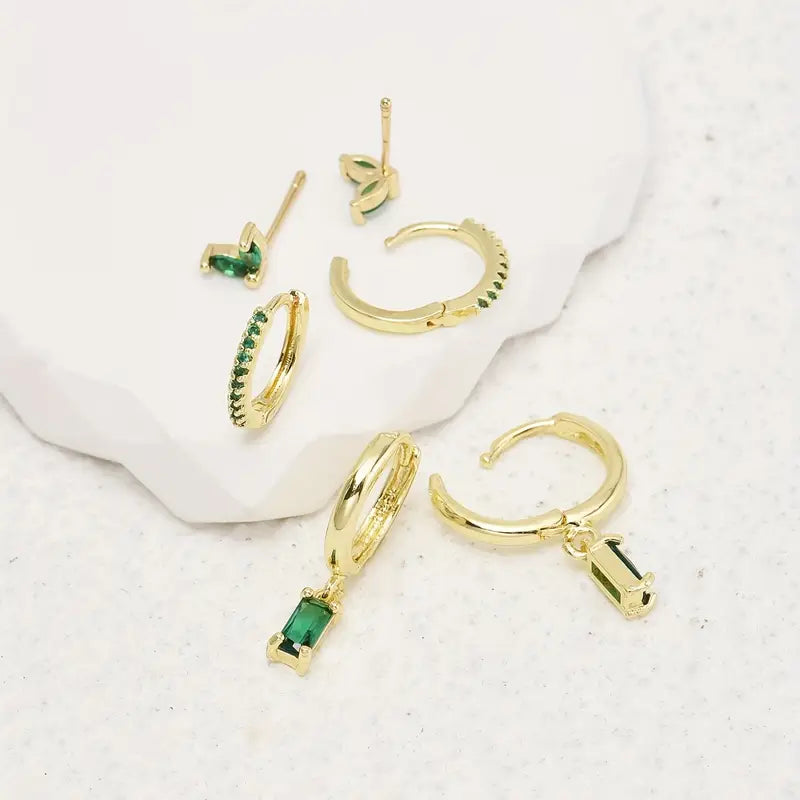 Fiorenza Viridelle Earrings Set | Gold