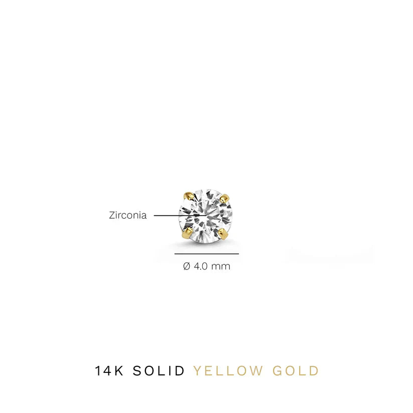Larmes™ | Gold Stone Stud Earrings