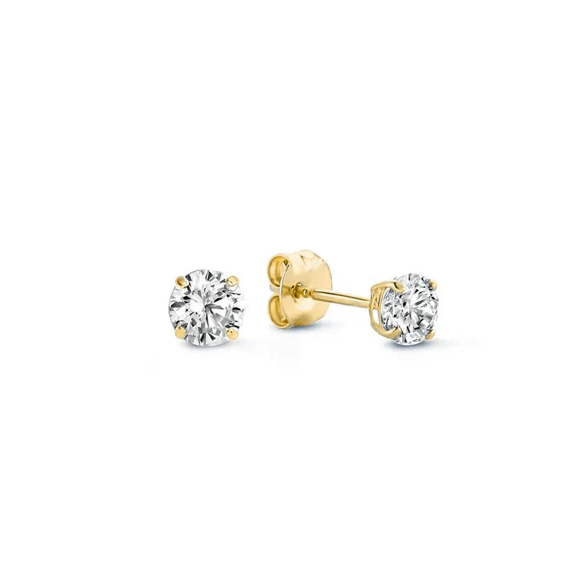 Larmes™ | Gold Stone Stud Earrings
